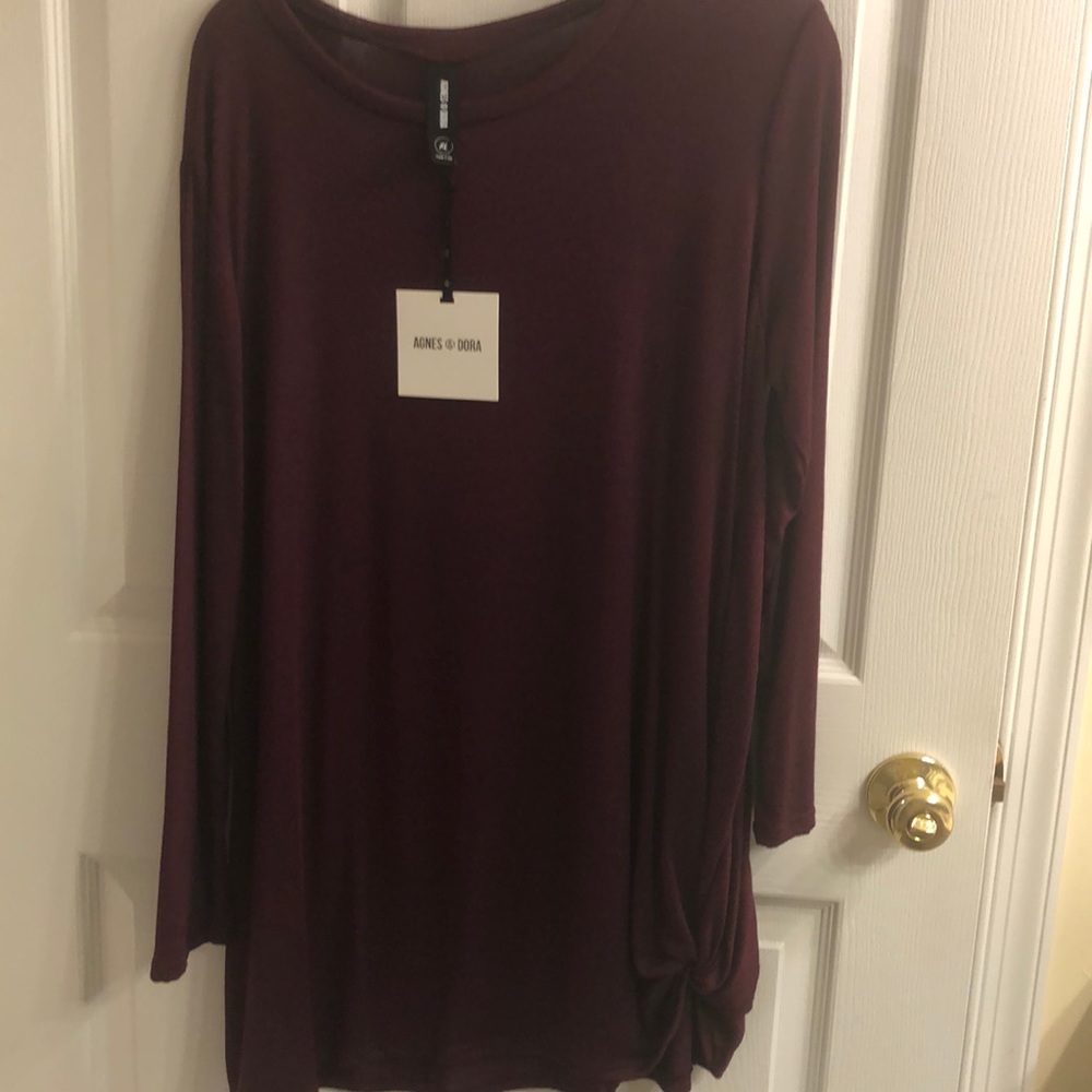 Hacci side knot tunic